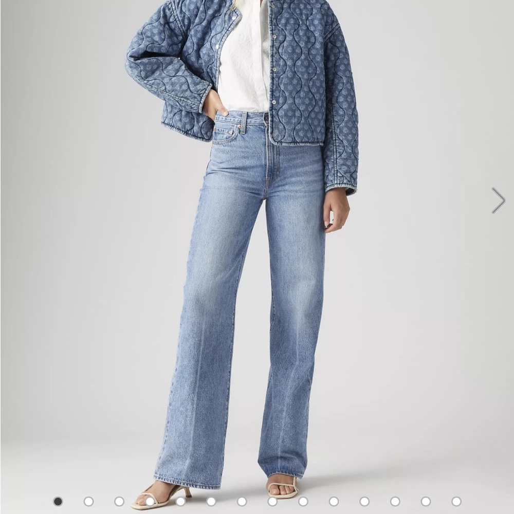 Levi's Light Blue High-Rise Wide Leg Jeans